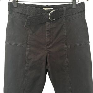 A.L.C. Black Belted Straight Leg Trousers Pants